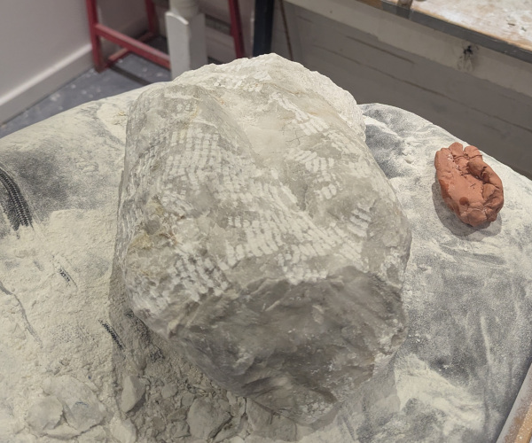 a sculpture depicting a hand